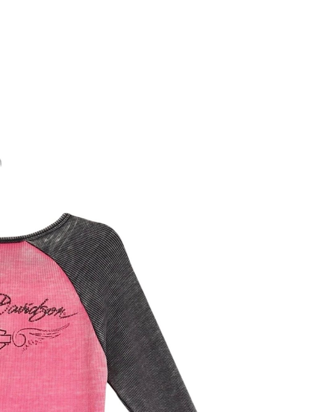 Harley-Davidson Pink Label Waffle Knit Henley - Picture 6 of 7